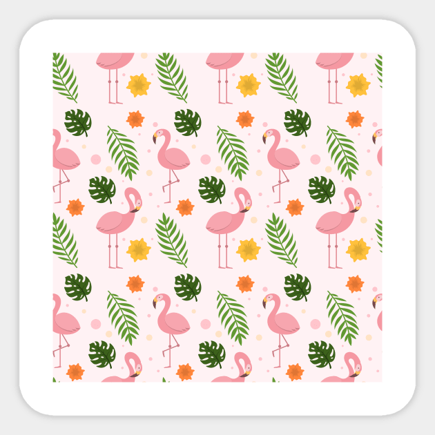 Cartoon Birds And Leaf Art Design Sticker by MariaStore